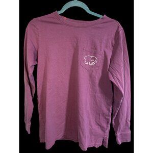 Ivory Ella Womens Organic Cotton Long-Sleeve Graphic T-Shirt In Purple Size S